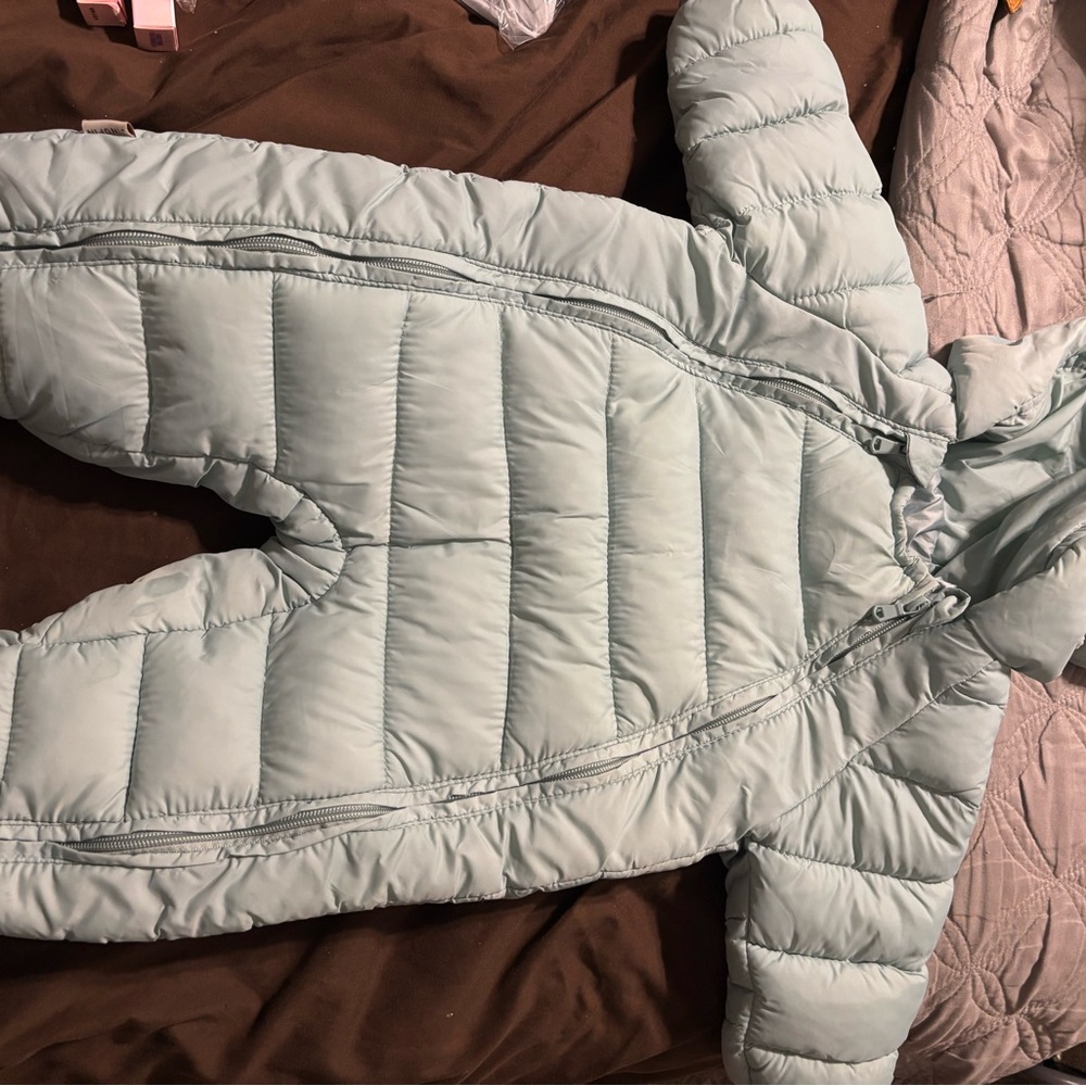 New Baby Light Blue Puffer Snowsuit